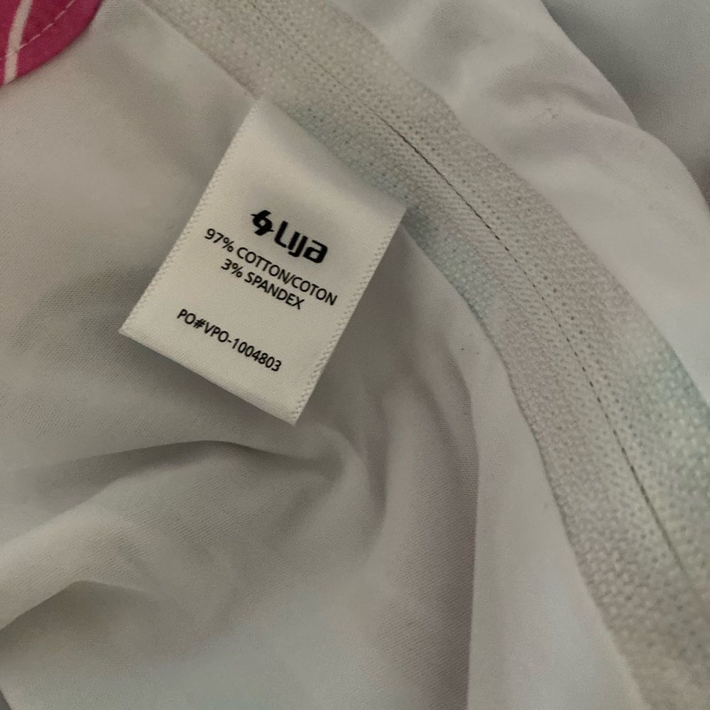 Lija Golf Skort -4 pink /tan /green , cotton spandex - Picture 4 of 7